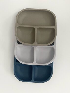 BABELIO Suction Plates for Baby and Toddler, Food Grade Silicone, Set of 3